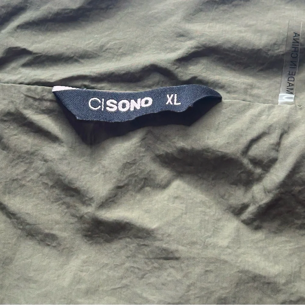 Ci Sono EUC Olive Green Women's lightweight bomber Jacket sz XL GORPCORE UTILITY